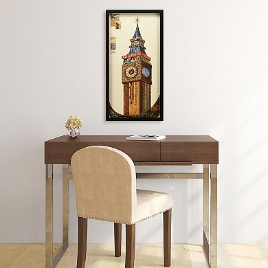Big Ben Collage Framed Graphic Wall Art