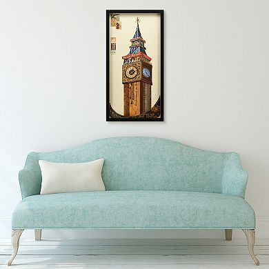 Big Ben Collage Framed Graphic Wall Art