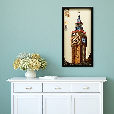 Big Ben Collage Framed Graphic Wall Art