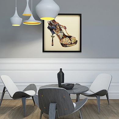 High Heeled Collage Framed Graphic Wall Art