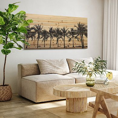 Solitary Beach Arte de Legno Digital Print on Solid Wood Wall Art