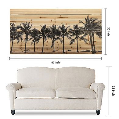 Solitary Beach Arte de Legno Digital Print on Solid Wood Wall Art
