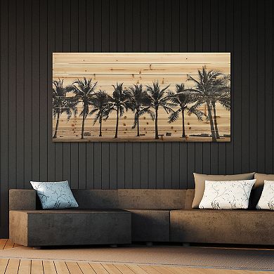 Solitary Beach Arte de Legno Digital Print on Solid Wood Wall Art