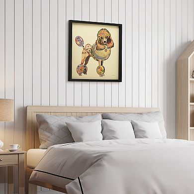 Poodle Collage Framed Graphic Wall Art