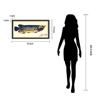 Arowana Collage Framed Graphic Wall Art