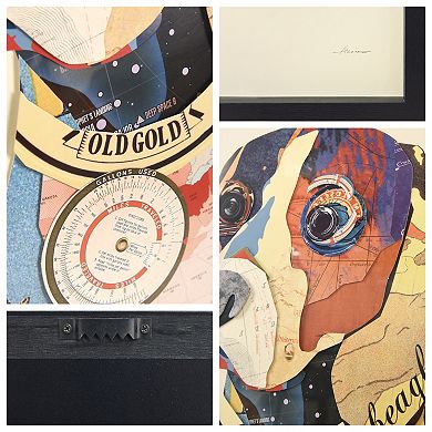 Beagle Collage Framed Graphic Wall Art