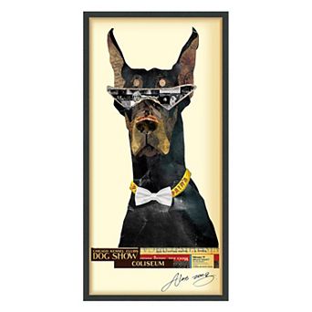 Doberman Pinscher Collage Framed Graphic Wall Art