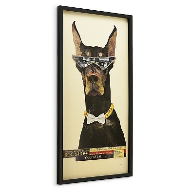 Doberman Pinscher Collage Framed Graphic Wall Art