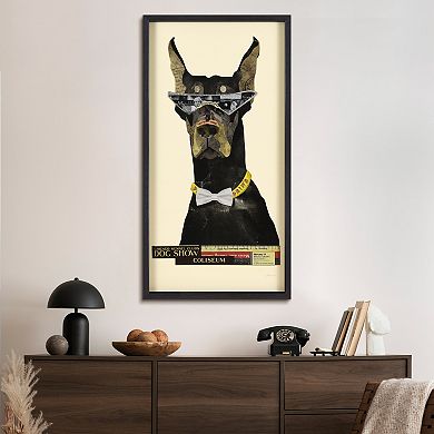 Doberman Pinscher Collage Framed Graphic Wall Art