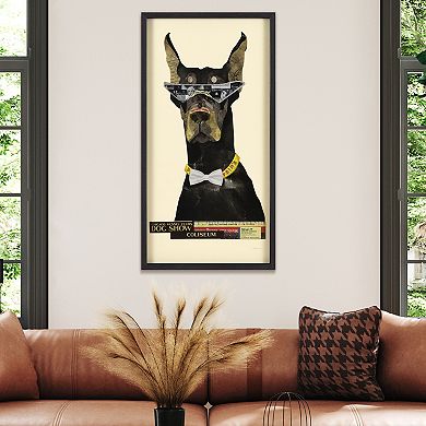 Doberman Pinscher Collage Framed Graphic Wall Art