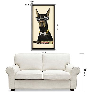 Doberman Pinscher Collage Framed Graphic Wall Art