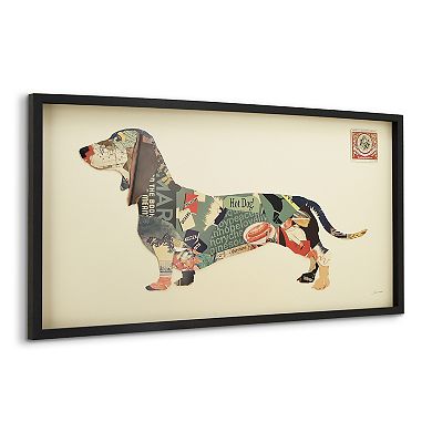Dachshund Collage Framed Graphic Wall Art