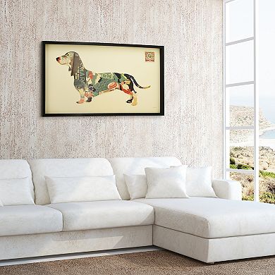 Dachshund Collage Framed Graphic Wall Art