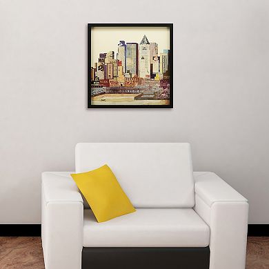 New York City Skyline Collage Framed Graphic Wall Art