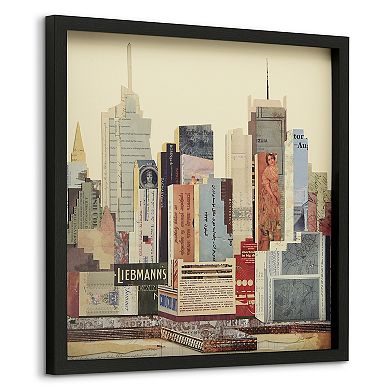 New York City Skyline Collage Framed Graphic Wall Art