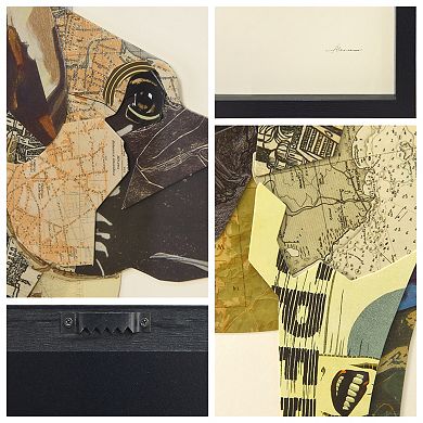 German Shepherd Collage Framed Graphic Wall Art