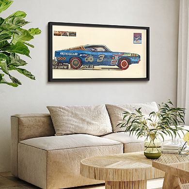 Muscle Car Collage Framed Graphic Wall Art