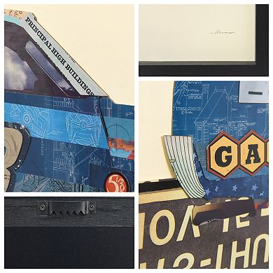 Muscle Car Collage Framed Graphic Wall Art