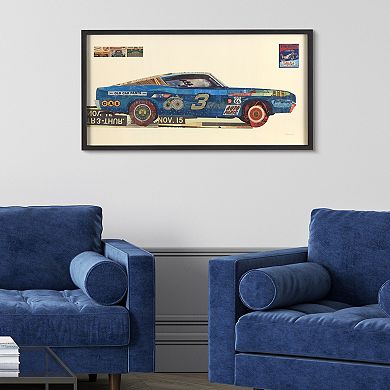 Muscle Car Collage Framed Graphic Wall Art