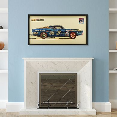 Muscle Car Collage Framed Graphic Wall Art
