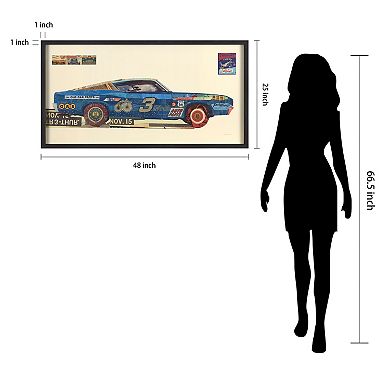 Muscle Car Collage Framed Graphic Wall Art