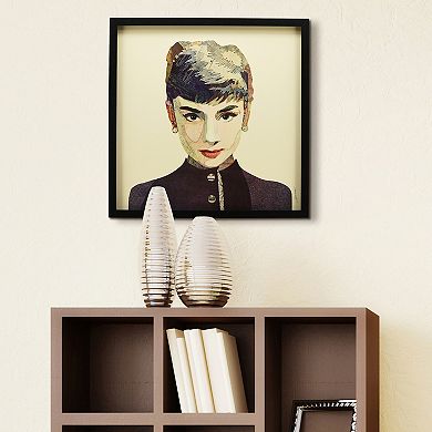 Audrey Collage Framed Graphic Wall Art
