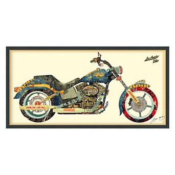 Los Angeles Rider Collage Framed Graphic Wall Art
