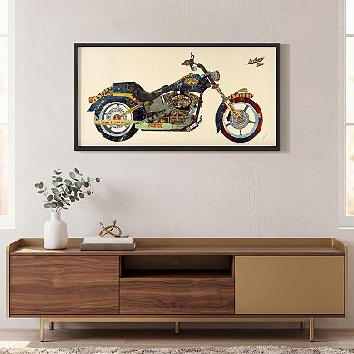 Los Angeles Rider Collage Framed Graphic Wall Art
