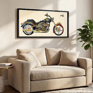 Los Angeles Rider Collage Framed Graphic Wall Art
