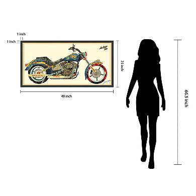 Los Angeles Rider Collage Framed Graphic Wall Art