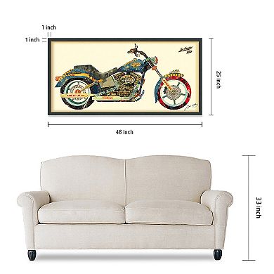 Los Angeles Rider Collage Framed Graphic Wall Art