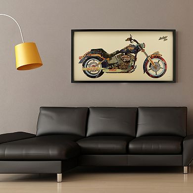 Los Angeles Rider Collage Framed Graphic Wall Art