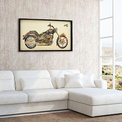Los Angeles Rider Collage Framed Graphic Wall Art