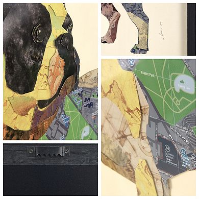 Empire Art Direct Boston Terrier Collage Thick Framed Wall Art