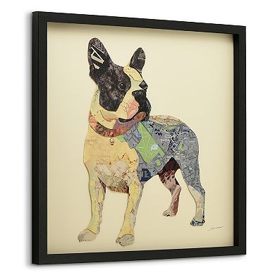 Empire Art Direct Boston Terrier Collage Thick Framed Wall Art