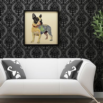 Empire Art Direct Boston Terrier Collage Thick Framed Wall Art