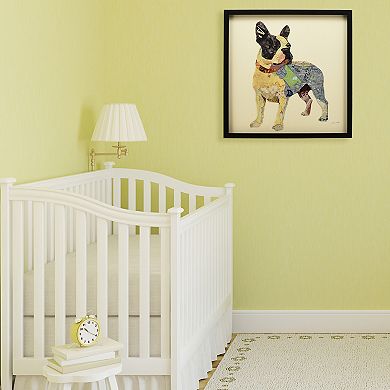 Empire Art Direct Boston Terrier Collage Thick Framed Wall Art