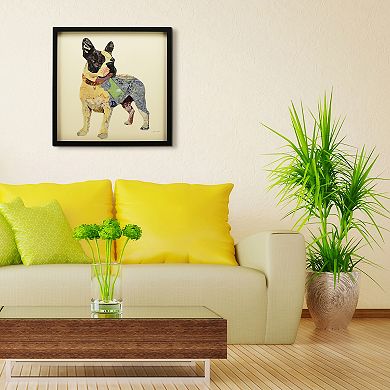 Empire Art Direct Boston Terrier Collage Thick Framed Wall Art