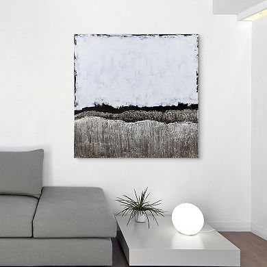 White Atmosphere Textured Metallic Wall Art