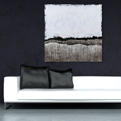 White Atmosphere Textured Metallic Wall Art