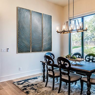 Concentric Textured Metallic Wall Art 3-piece Set
