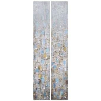 Cosmopolitan Textured Metallic Wall Art 2 pc Set