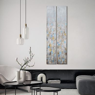 Cosmopolitan Textured Metallic Wall Art 2-piece Set