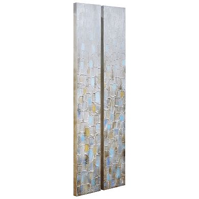 Cosmopolitan Textured Metallic Wall Art 2-piece Set