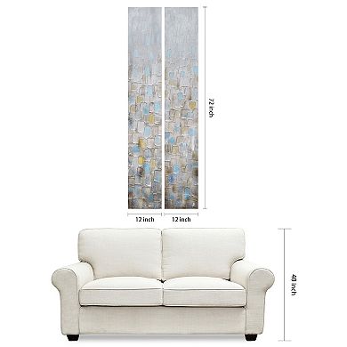 Cosmopolitan Textured Metallic Wall Art 2-piece Set