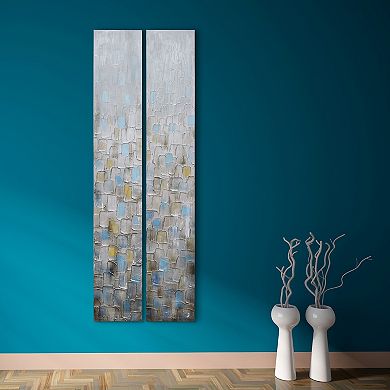 Cosmopolitan Textured Metallic Wall Art 2-piece Set