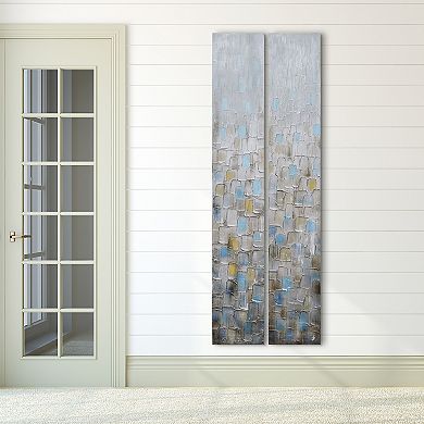 Cosmopolitan Textured Metallic Wall Art 2-piece Set