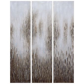 Dreamy Field Textured Metallic Wall Art 3 pc Set
