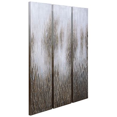 Dreamy Field Textured Metallic Wall Art 3-piece Set