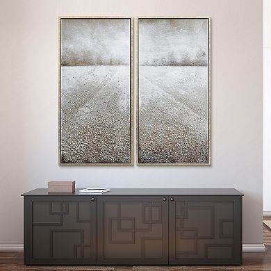 Pebble Road Textured Metallic Wall Art